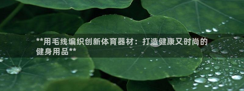 富联平台用户登陆不上：**用毛线编织创新体育器材：打
