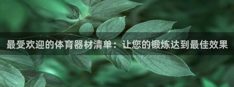 富联官网丁6.7.5.1.3.8：最受欢迎的体育器材