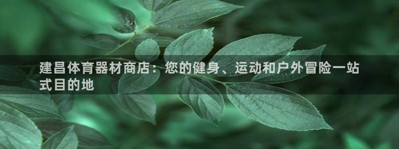 富联娱乐平台是什么软件：建昌体育器材商店：您的健身、