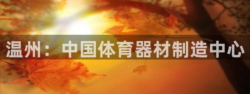 富联平台注册登录不了：温州：中国体育器材制造中心