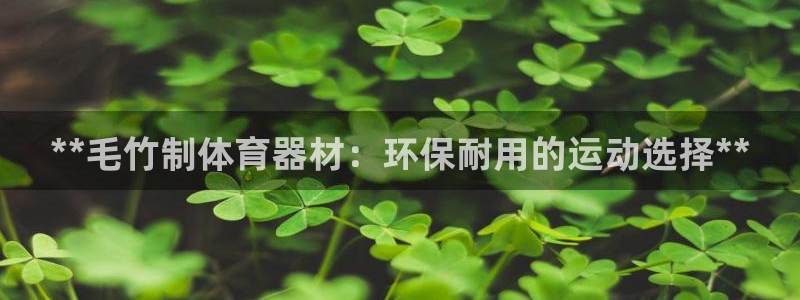 富联平台是什么：**毛竹制体育器材：环保耐用的运动选